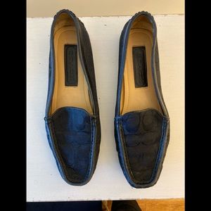 Coach Black fabric loafers size 8.5